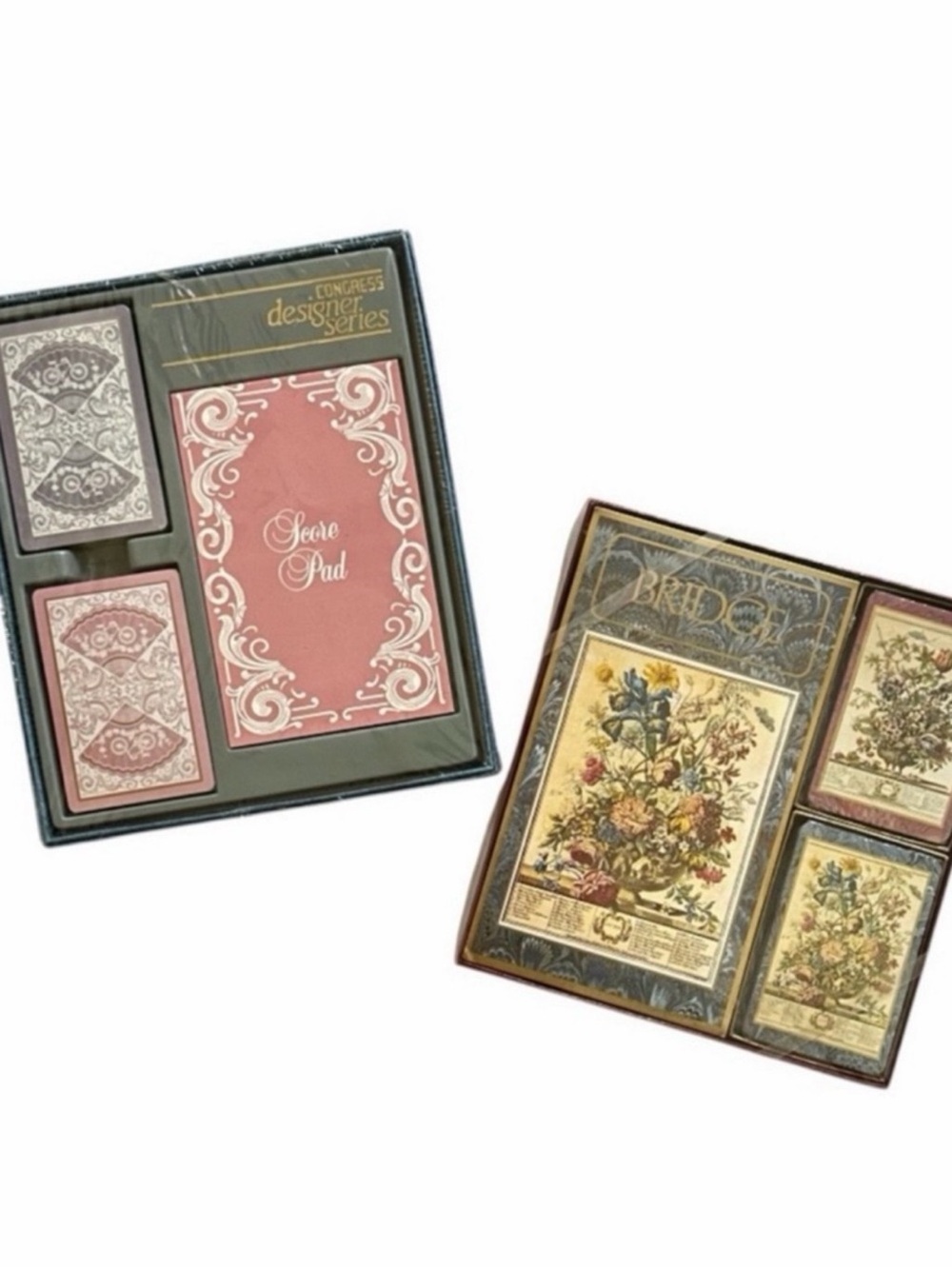 Set of 3 Caspari and Congress Double Deck Playing Cards Bridge Gift Sets